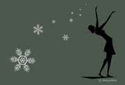 雪の中でダンスを舞う少女