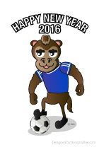 サッカーの年賀状