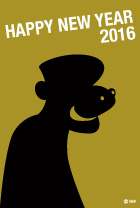 2016年申年の猿キャラ年賀状