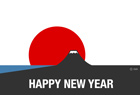 初日の出と富士山の年賀状