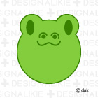 かわいいカエルの顔マーク