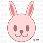 かわいいウサギの顔マーク