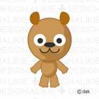 可愛いクマキャラの15種ポーズ