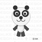 かわいいパンダのキャラクター15種ポーズ