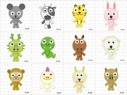 干支の動物キャラクター