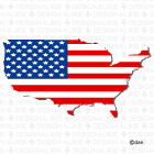 アメリカ国旗がらの地図シルエット