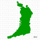 シルエットの大阪地図