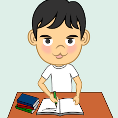 勉強する男の子
