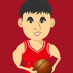 男子バスケ選手