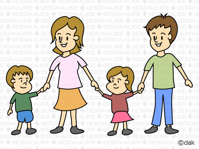 family of 4 clipart - photo #2
