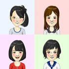 4人の女の子の中学生