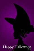 魔女の横顔のハロウィン