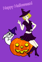ハロウィンと魔女ガール