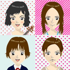 アニメ風の女の子のキャラクター