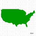 シルエットのアメリカ地図