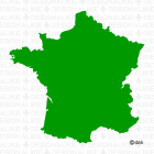 シルエットのフランス地図