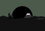 富士山と日の出