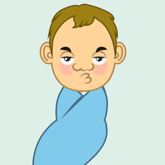 お包みの赤ちゃん