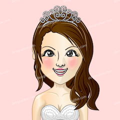 結婚式ウェディングドレスの花嫁
