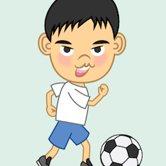 サッカーをする子ども