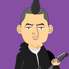 ロックバンドのベーシスト