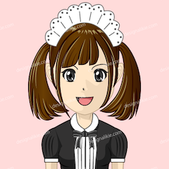 メイドコスプレの可愛い女の子