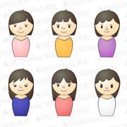 女性10人のピンアイコン
